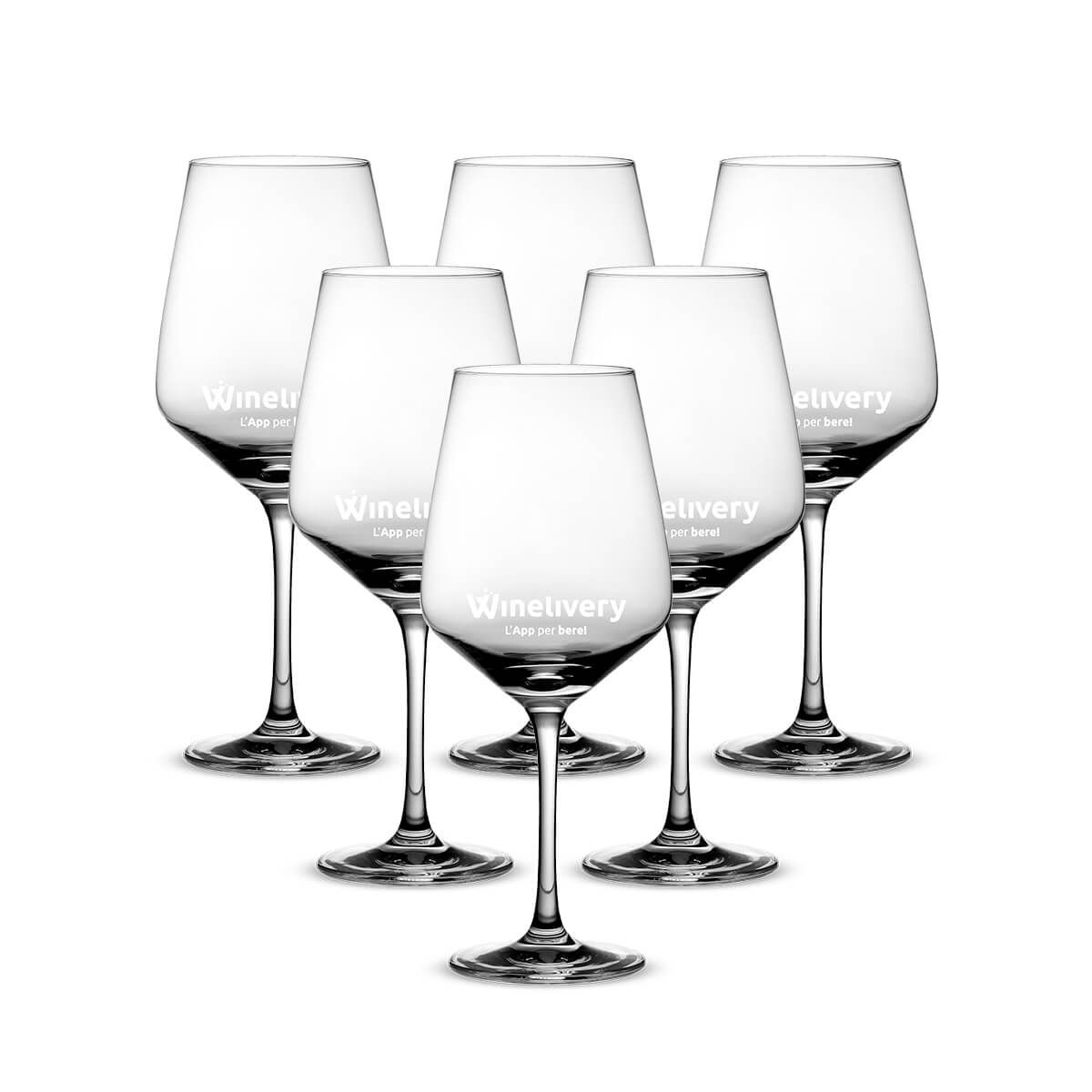 Calici con logo Winelivery - Set da 6