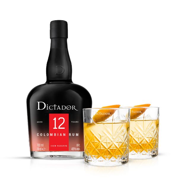 Dictador Rum 12 Years (70 cl) + 2 Bicchieri Rum Omaggio