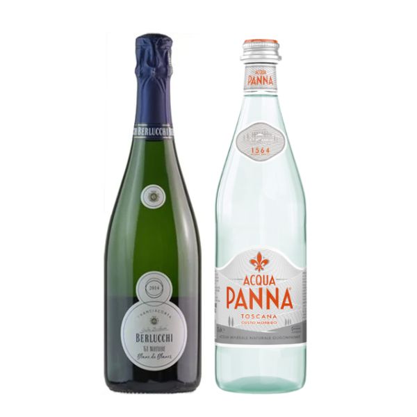 Franciacorta DOCG Blanc de Blancs Nature '61 2015 con Acqua Panna