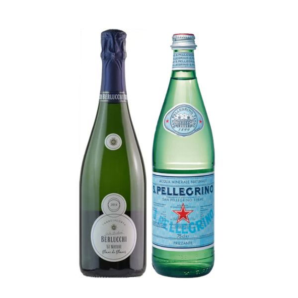 Franciacorta DOCG Blanc de Blancs Nature '61 2015 con S.Pellegrino