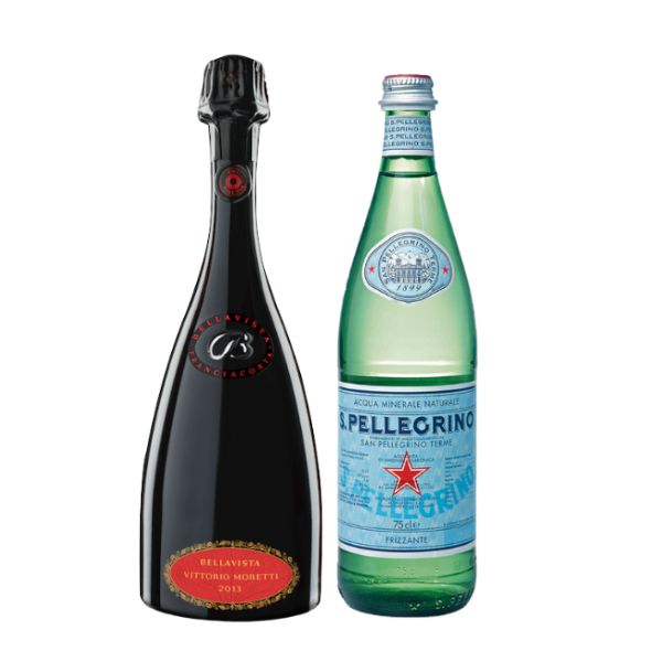 Franciacorta DOCG Vittorio Moretti 2013 con S.Pellegrino