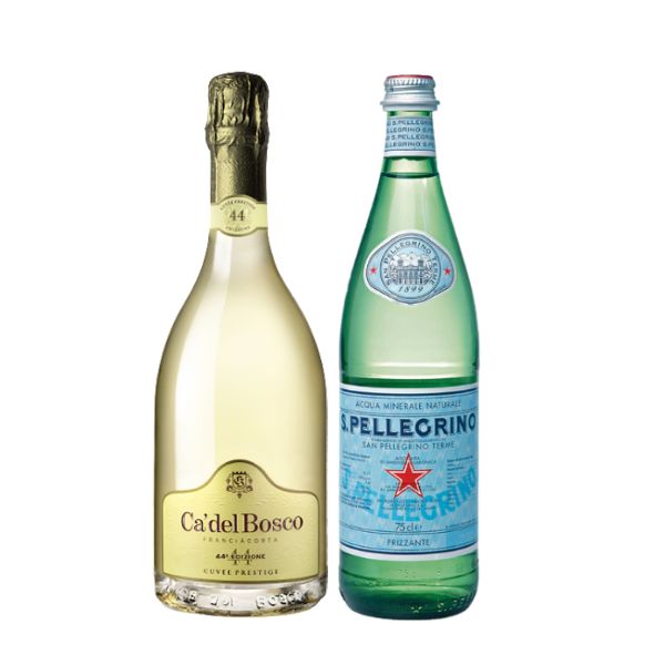Franciacorta DOCG Cuvée Prestige Edizione 44 con S.Pellegrino