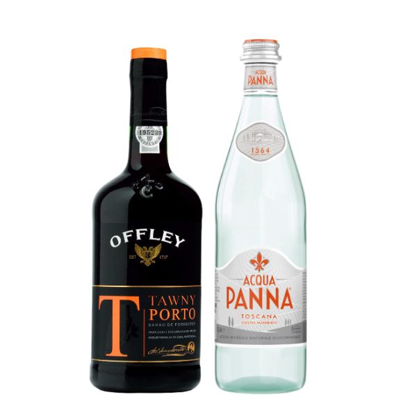 Porto DOC Offley Tawny Port (75 cl) con Acqua Panna