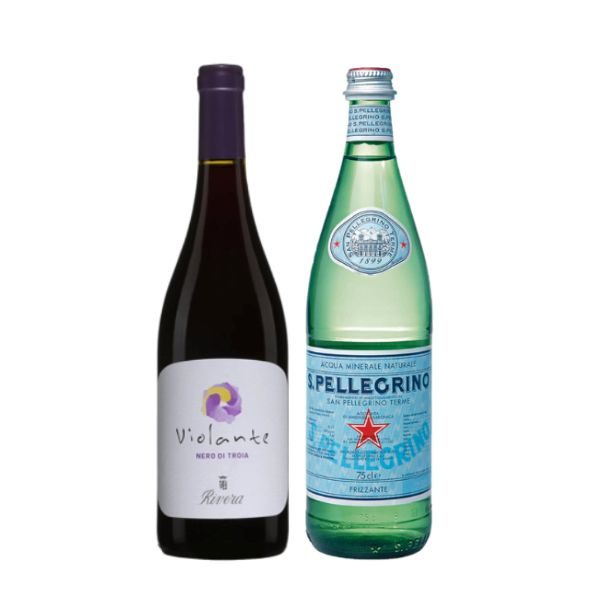 Nero di Troia Castel Del Monte DOC Violante 2020 con S.Pellegrino