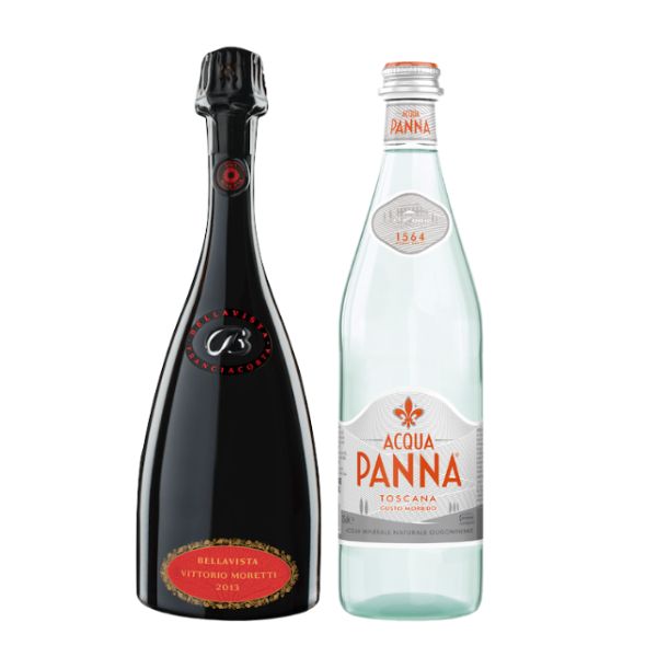 Franciacorta DOCG Vittorio Moretti 2016 con Acqua Panna